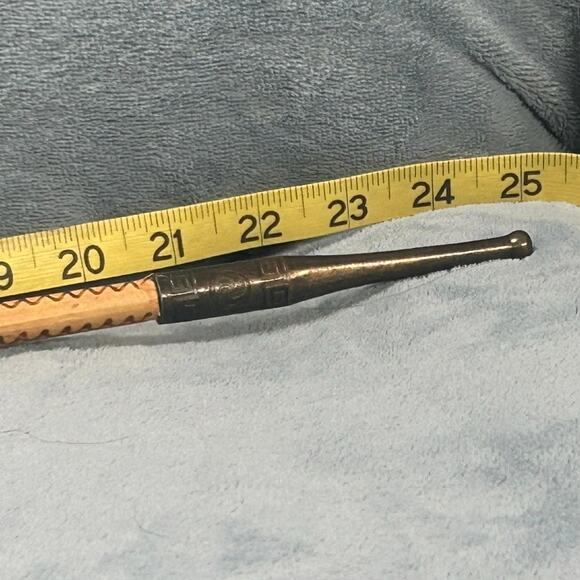 Antique Japanese Bamboo and Brass Long Traditional Art Pipe 25 Inch - Picture 6 of 8